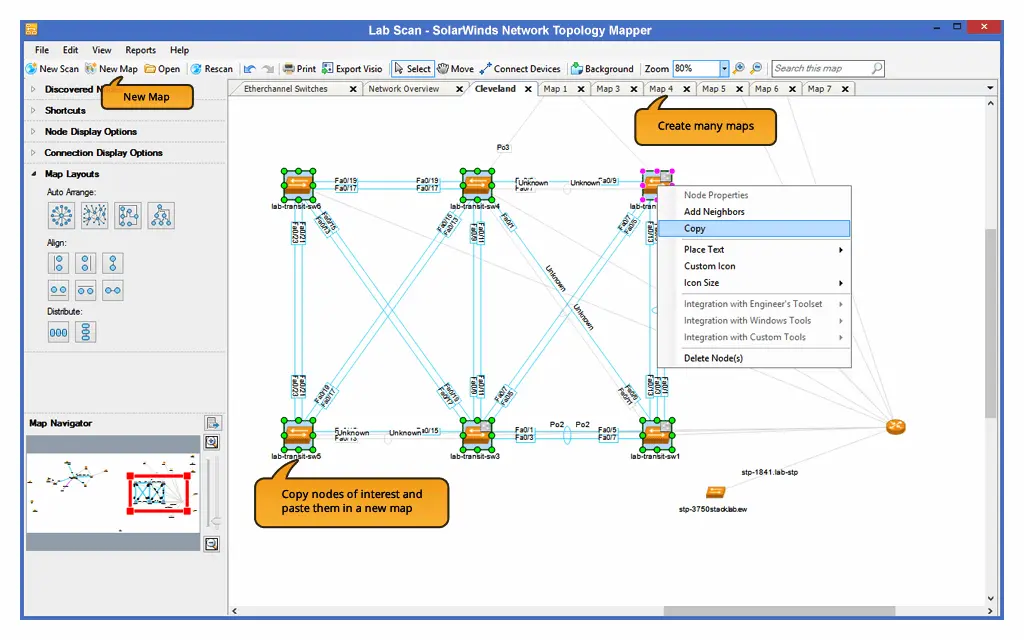 Network Topology Mapper - Network Mapping Software - Tree Menu Tab 2 Image